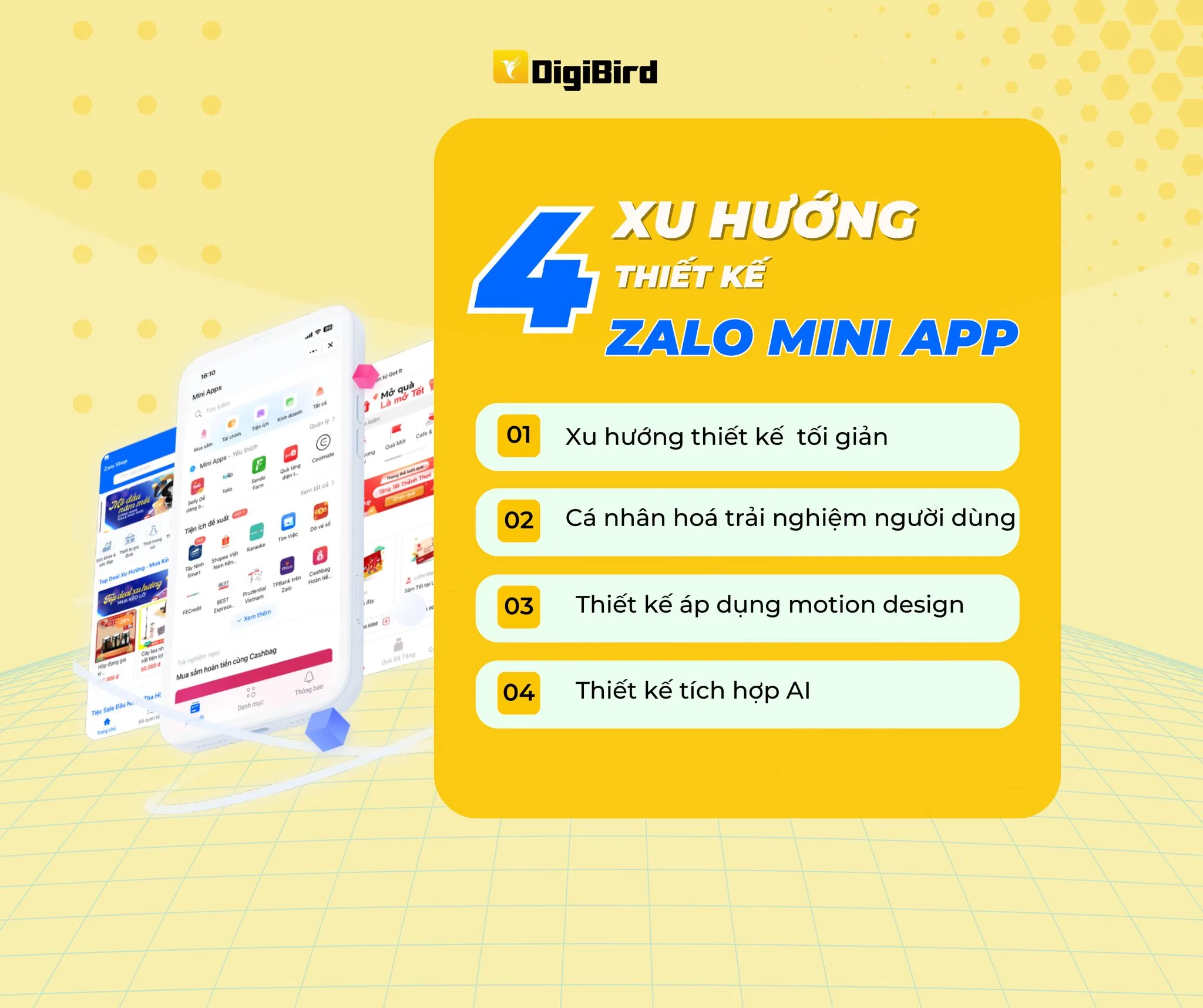 4 xu hướng thiết kế Zalo Mini App cho doanh nghiệp