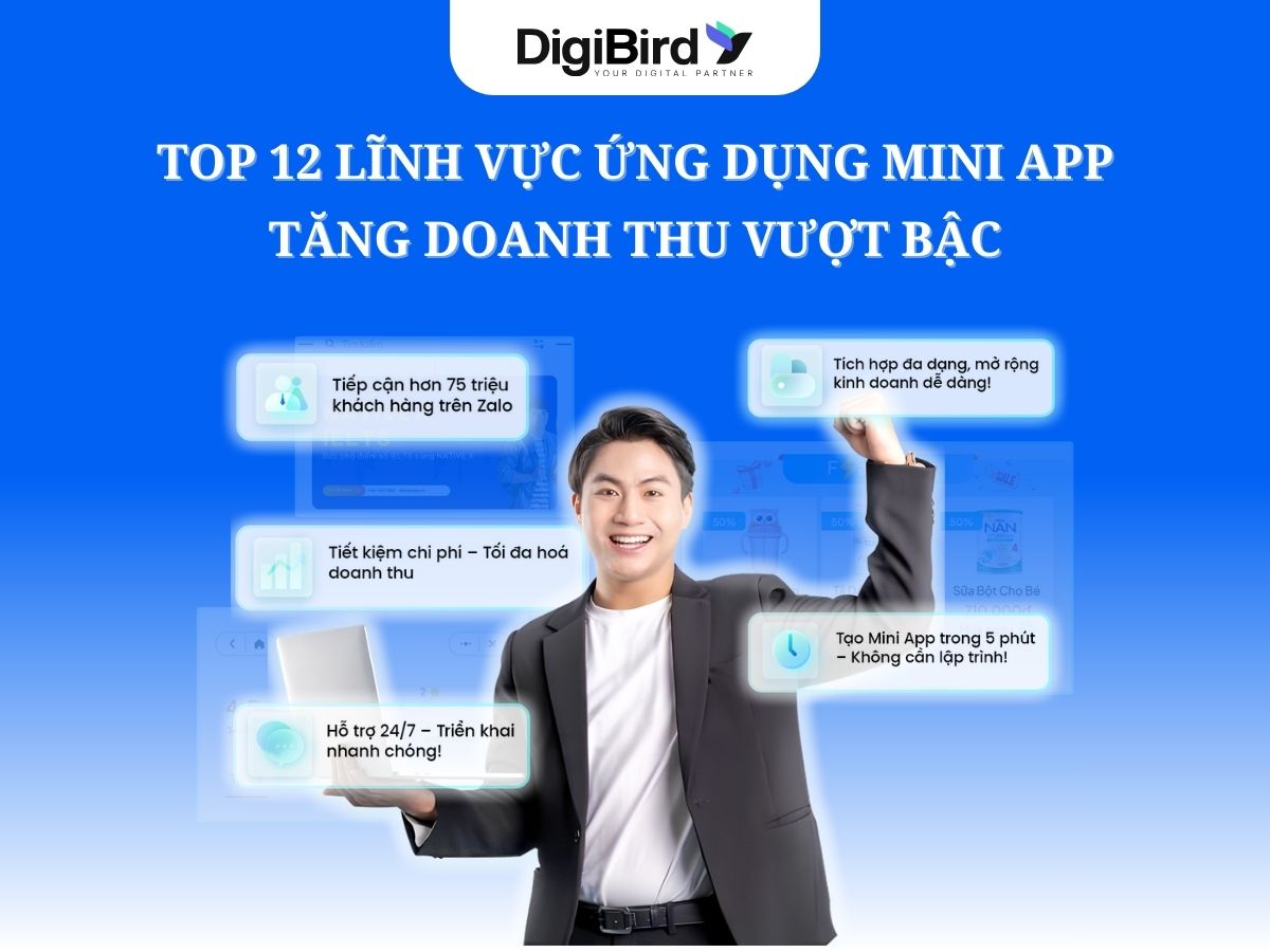 Top 12 lĩnh vực ứng dụng Mini App tăng doanh thu vượt bậc