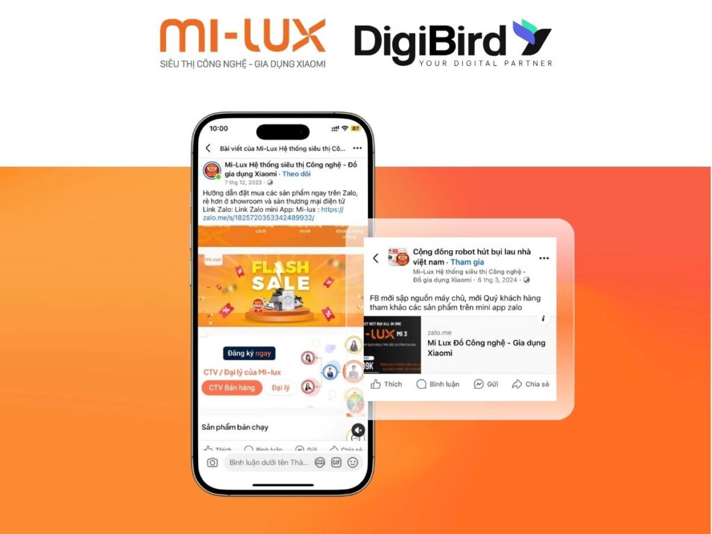 Mi-Lux chủ động dẫn dắt người dùng về Mini App để tiếp tục hành trình chăm sóc