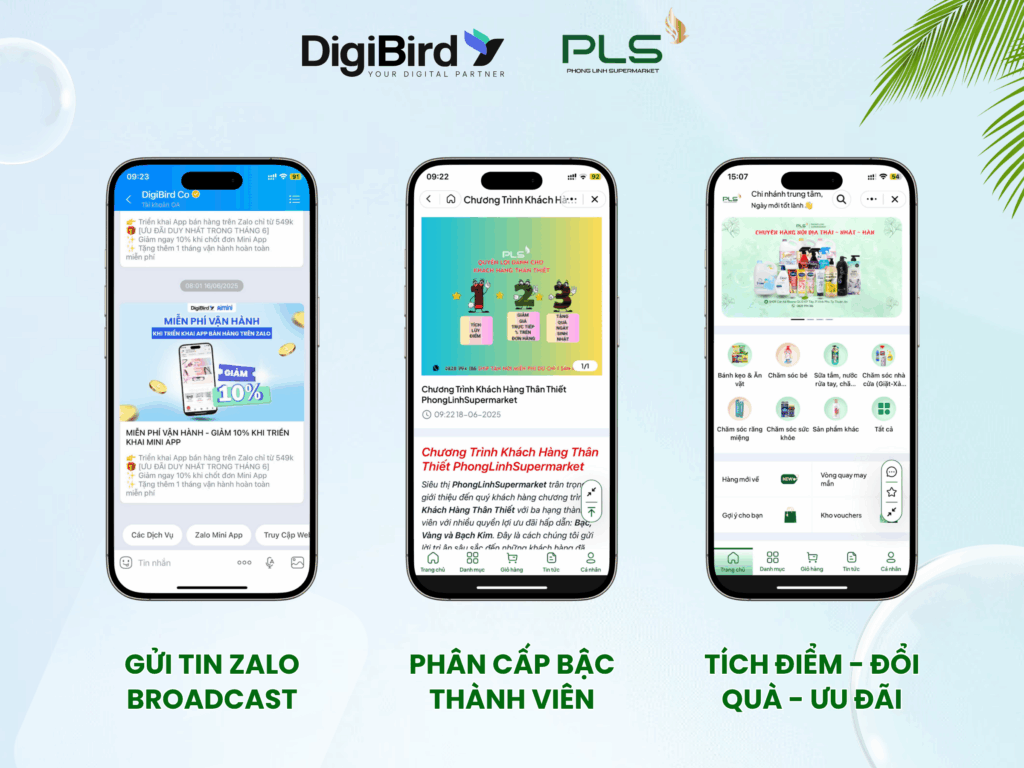 Một số tính năng nổi bật của Mini App PLS