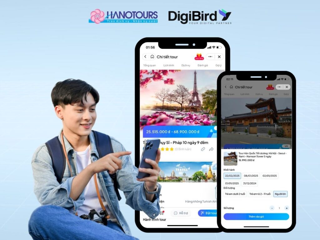 Tính năng Booking chủ chốt trên Mini App Hanotours