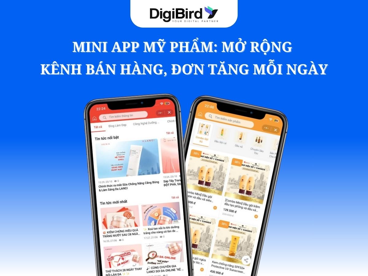Mini App mỹ phẩm: Mở rộng kênh bán hàng, đơn tăng mỗi ngày